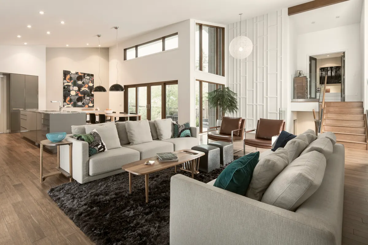 Clean modern living room