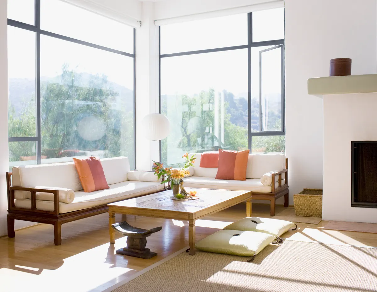 Sunroom with seating area
